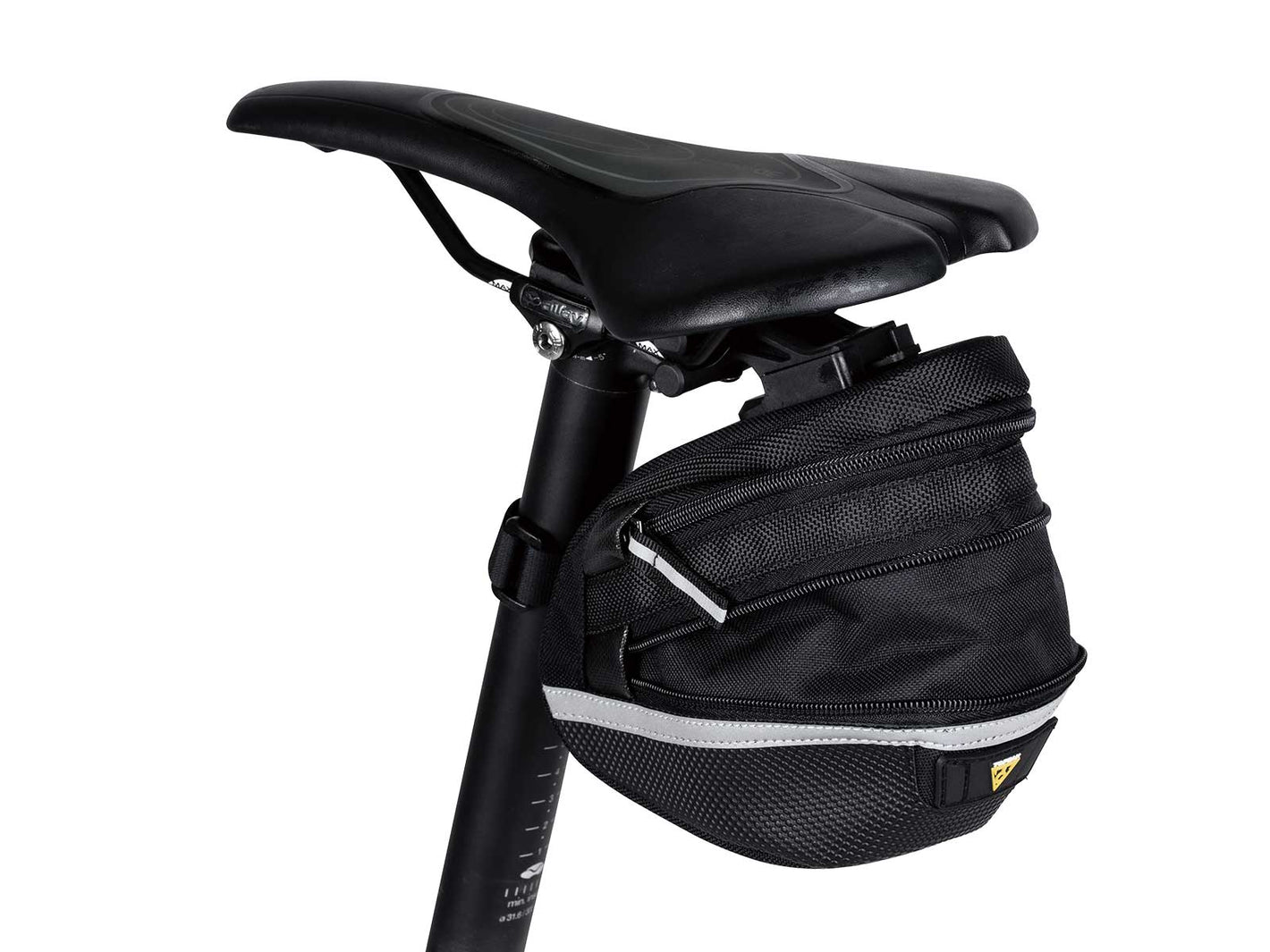 Topeak Wedge II saddle bag mounted under a bike seat