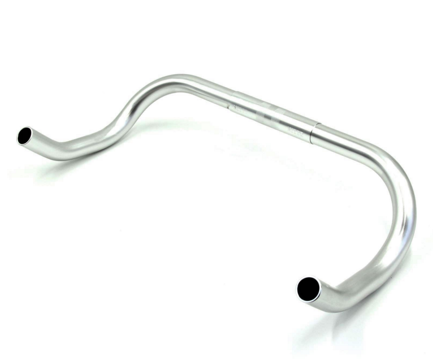 Nitto RB-009 Curved Bullhorn Handlebars | 26mm Clamp | Silver