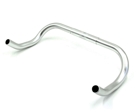 Nitto RB-009 Curved Bullhorn Handlebars | 26mm Clamp | Silver