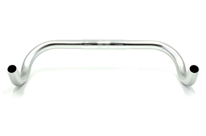 Nitto RB-009 Curved Bullhorn Handlebars | 26mm Clamp | Silver