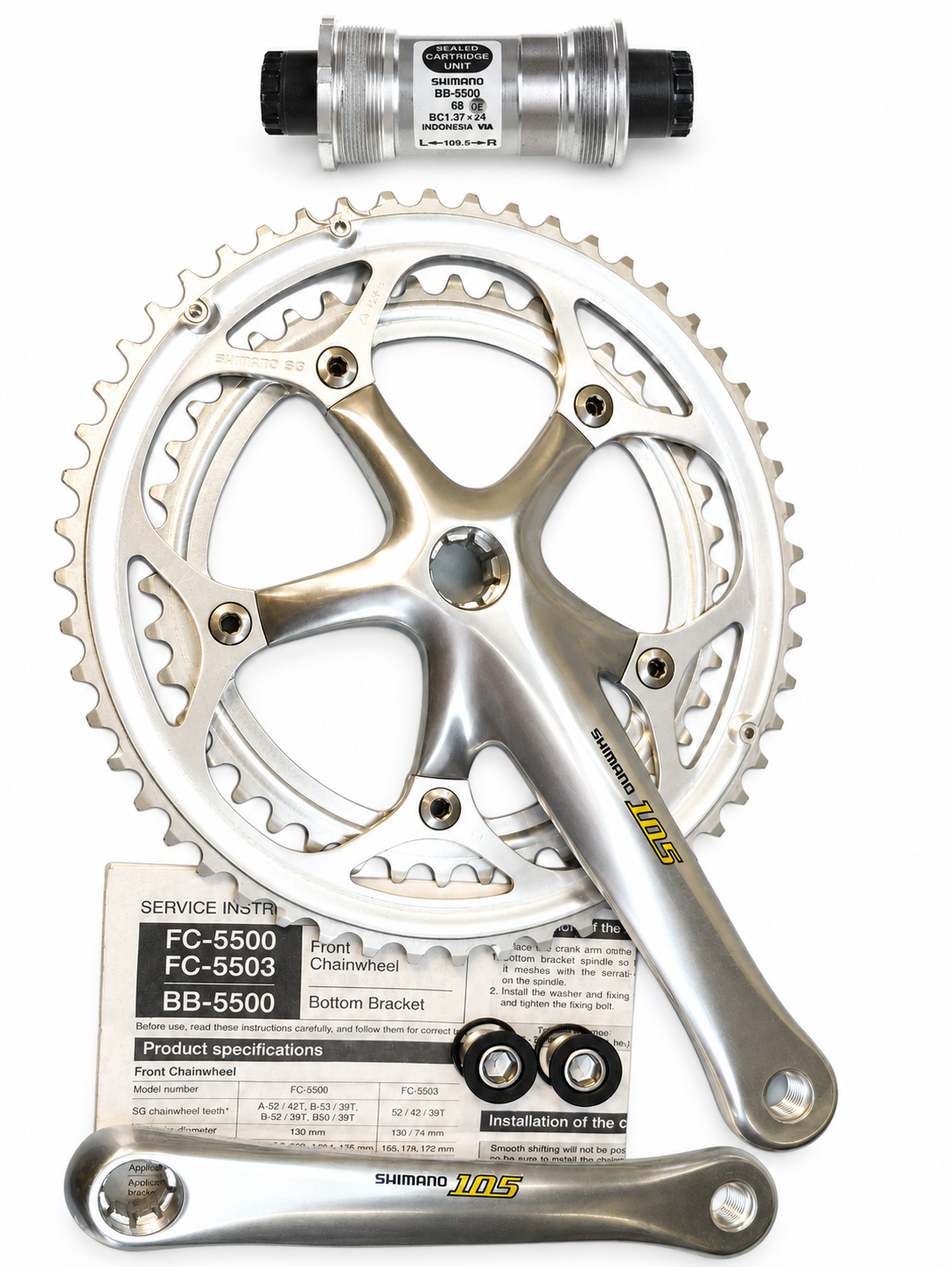 Shimano 105 FC-5500/2 9 Speed Octolink Chainset With Bottom Bracket
