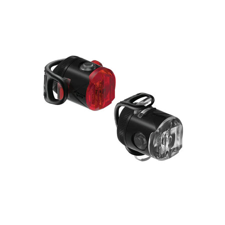 Lezyne Femto USB C Drive Front & Rear Bicycle Light Set in Black