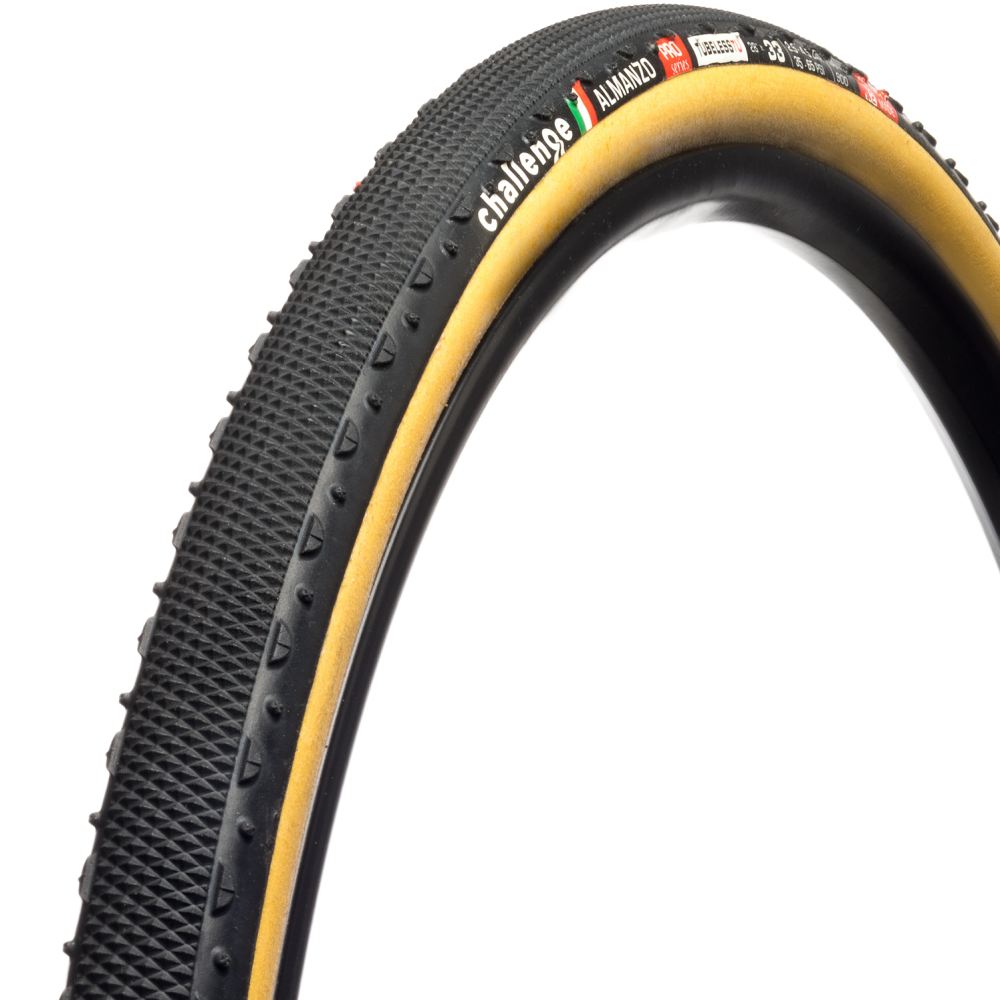 Challenge Almanzo Pro Tubeless Cyclocross/Gravel Tubular Tyre In Tan 700 x 33