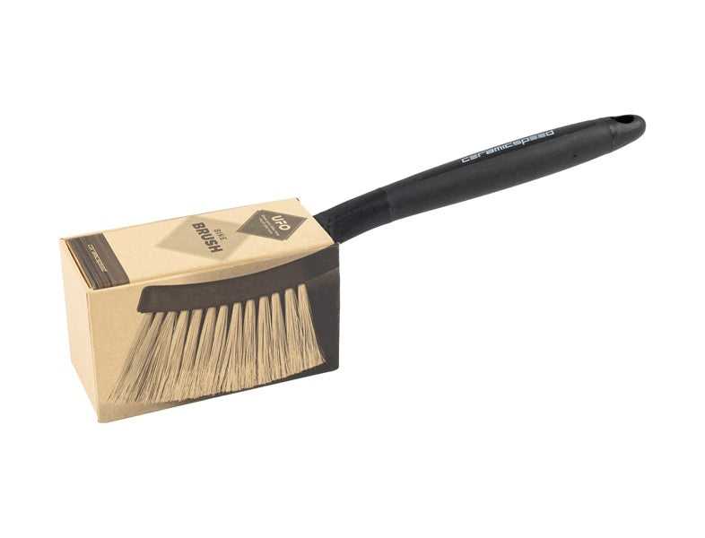 CeramicSpeed bike wash brush with custom molded design for all bike surfaces, featuring a rubber bumper for protection.