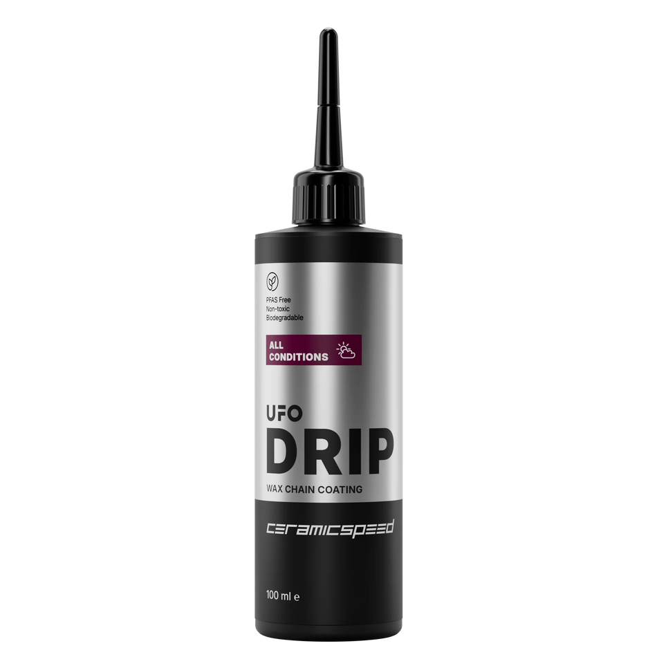 CeramicSpeed UFO Drip All Conditions Chain Wax Treatment 100ml for optimal performance with ceramicspeed chain wax treatment.