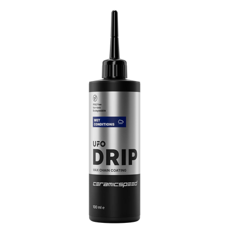 CeramicSpeed UFO Drip Wet Conditions Chain Wax Treatment 100ml for optimal wet riding performance