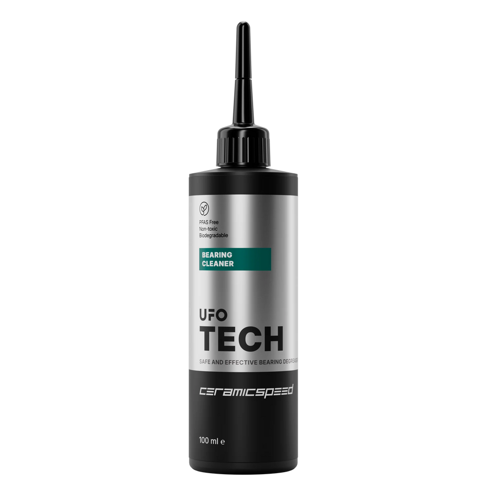 CeramicSpeed UFO Tech Bearing Cleaner 100ml for effective cycling bearing cleaner with a biodegradable formula.