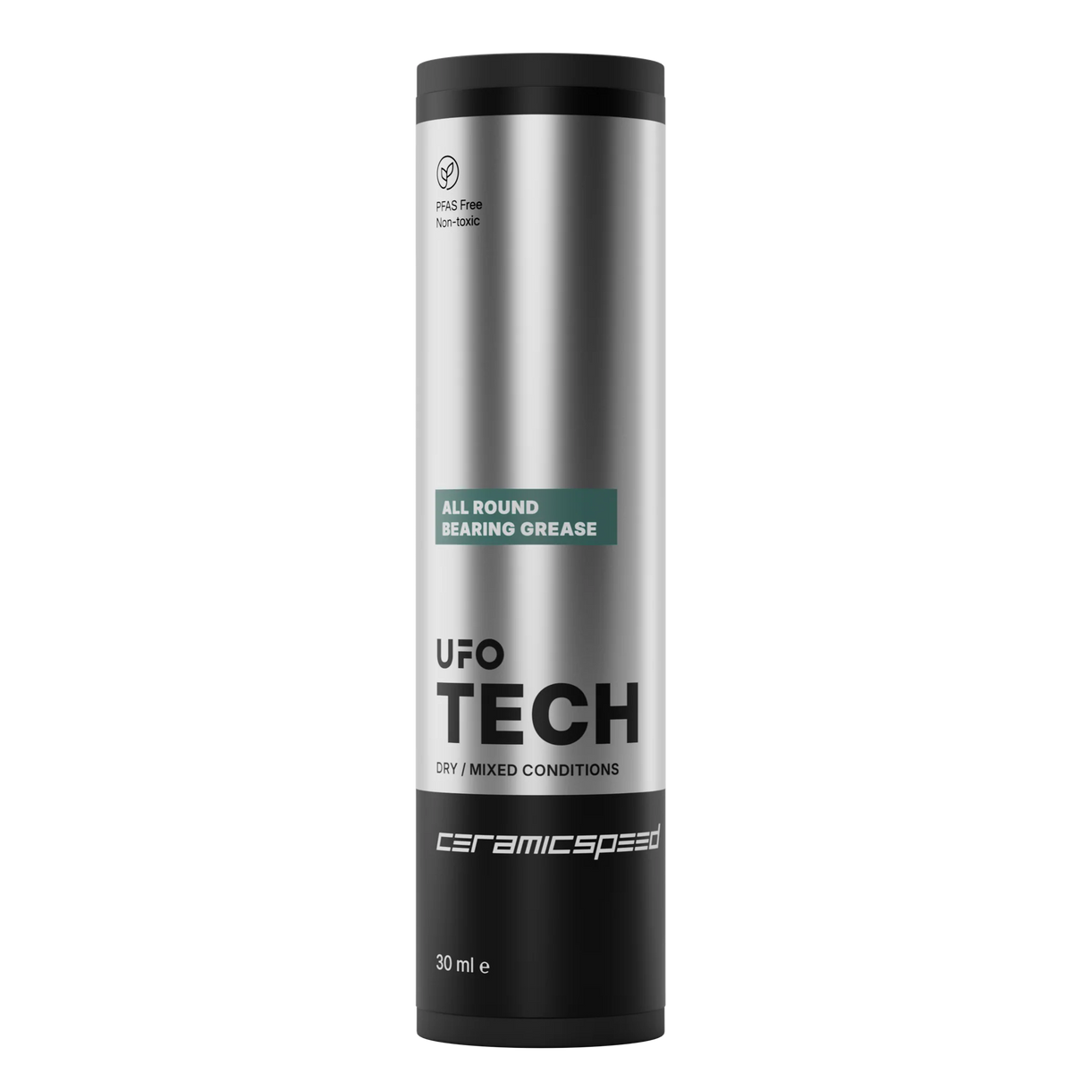 CeramicSpeed UFO Tech bearing grease 30ml container for optimal bearing performance in various conditions.