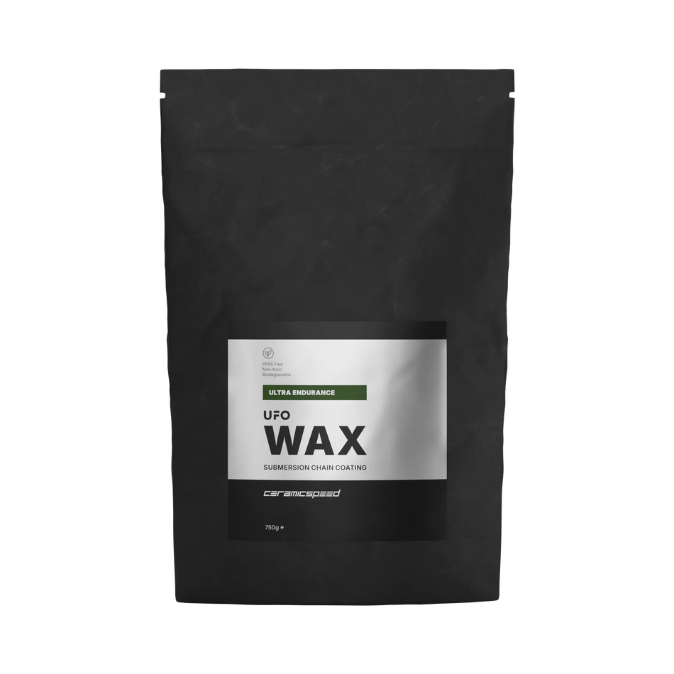 CeramicSpeed UFO Chain Wax Ultra Endurance Bag packaging for ultra endurance chain wax lubricant.