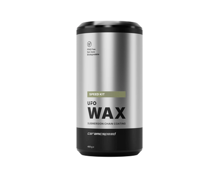 CeramicSpeed UFO Speed Wax kit in a 400g container for efficient chain lubrication and performance.