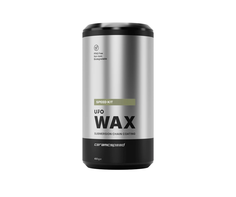 CeramicSpeed UFO Speed Wax kit in a 400g container for efficient chain lubrication and performance.