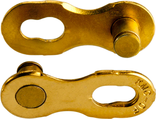 KMC Non-Reusable 12 Speed Missing Link 2 Pack | Ti-N Gold