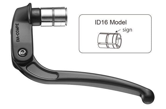 Dia-Compe 189 ID16.5-19mm Brake Levers In Silver or Black