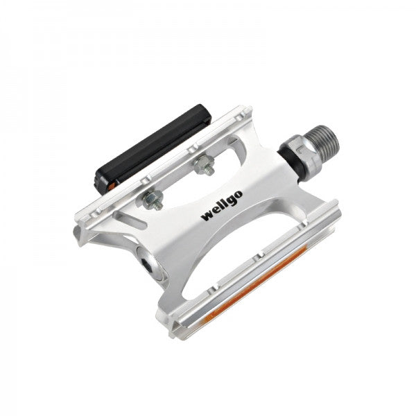 Wellgo LU-C16 Double Sided Narrow Platform Pedals in Silver