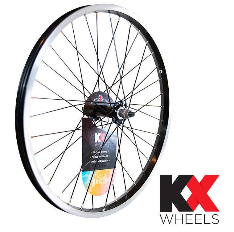 KX BMX Junior 20" Singlewall Solid Axle Rim Brake Wheel In Black