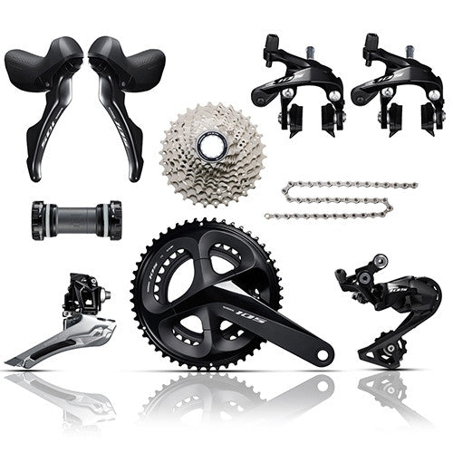 Shimano 105 R7000 11 Speed Rim Brake Mechanical Custom Groupset | Black