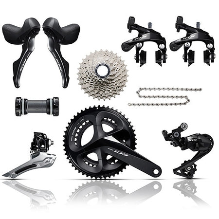 Shimano 105 R7000 11 Speed Rim Brake Mechanical Custom Groupset | Black