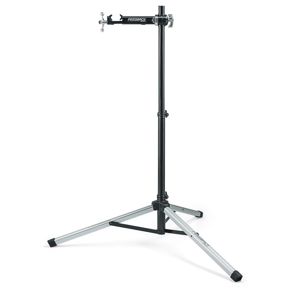 Feedback Sports Sport Mechanic 2.0 bike repair stand for DIY mechanics with durable design and compact tool tray.
