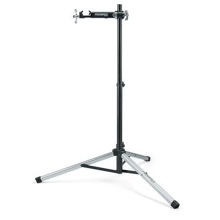 Feedback Sports Sport Mechanic 2.0 bike repair stand for DIY mechanics with durable design and compact tool tray.