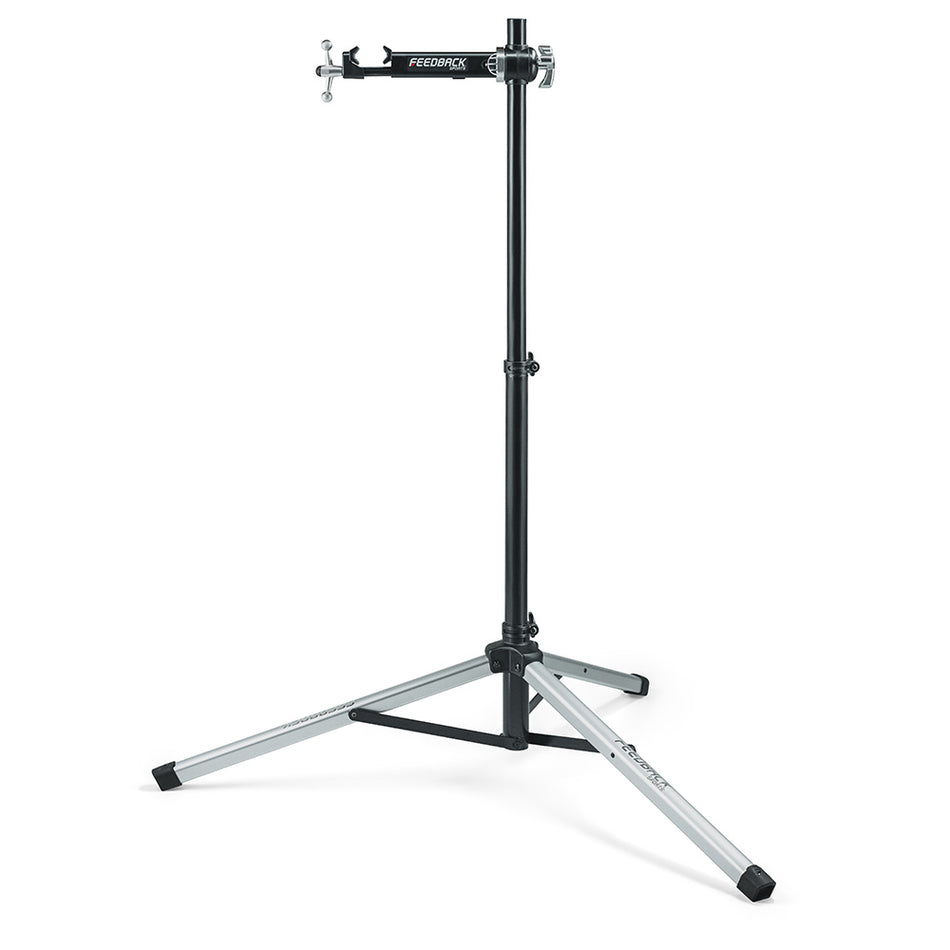 Feedback Sports Sport Mechanic 2.0 bike repair stand for DIY mechanics with durable design and compact tool tray.