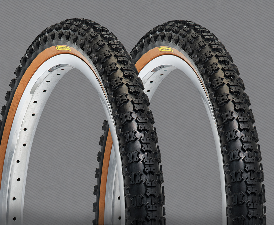 2x Tioga Comp III BMX Old School 20" Tyres - Skinwall
