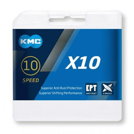 KMC X10 Silver EPT Eco Proteq Anti Rust 10 Speed Chain