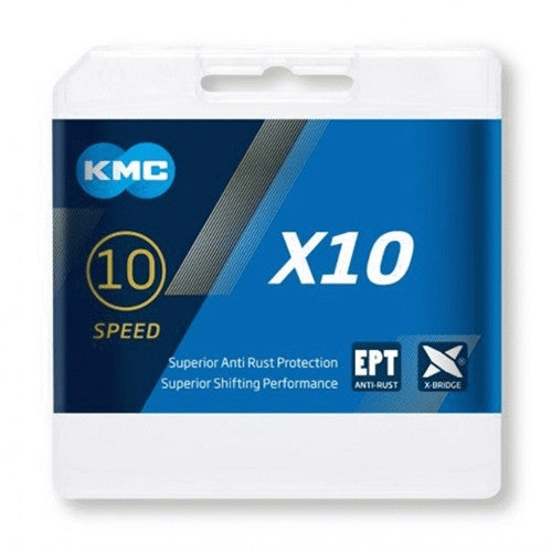 KMC X10 Silver EPT Eco Proteq Anti Rust 10 Speed Chain