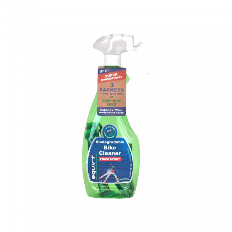 Squirt Bike Cleaner 750ml Spray With 3x Sachets
