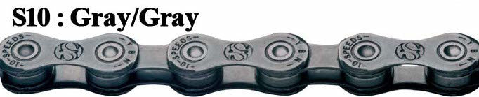 YBN S10 10 Speed Chain Road/MTB In Grey/Grey With Missing Link