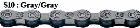 YBN S10 10 Speed Chain Road/MTB In Grey/Grey With Missing Link