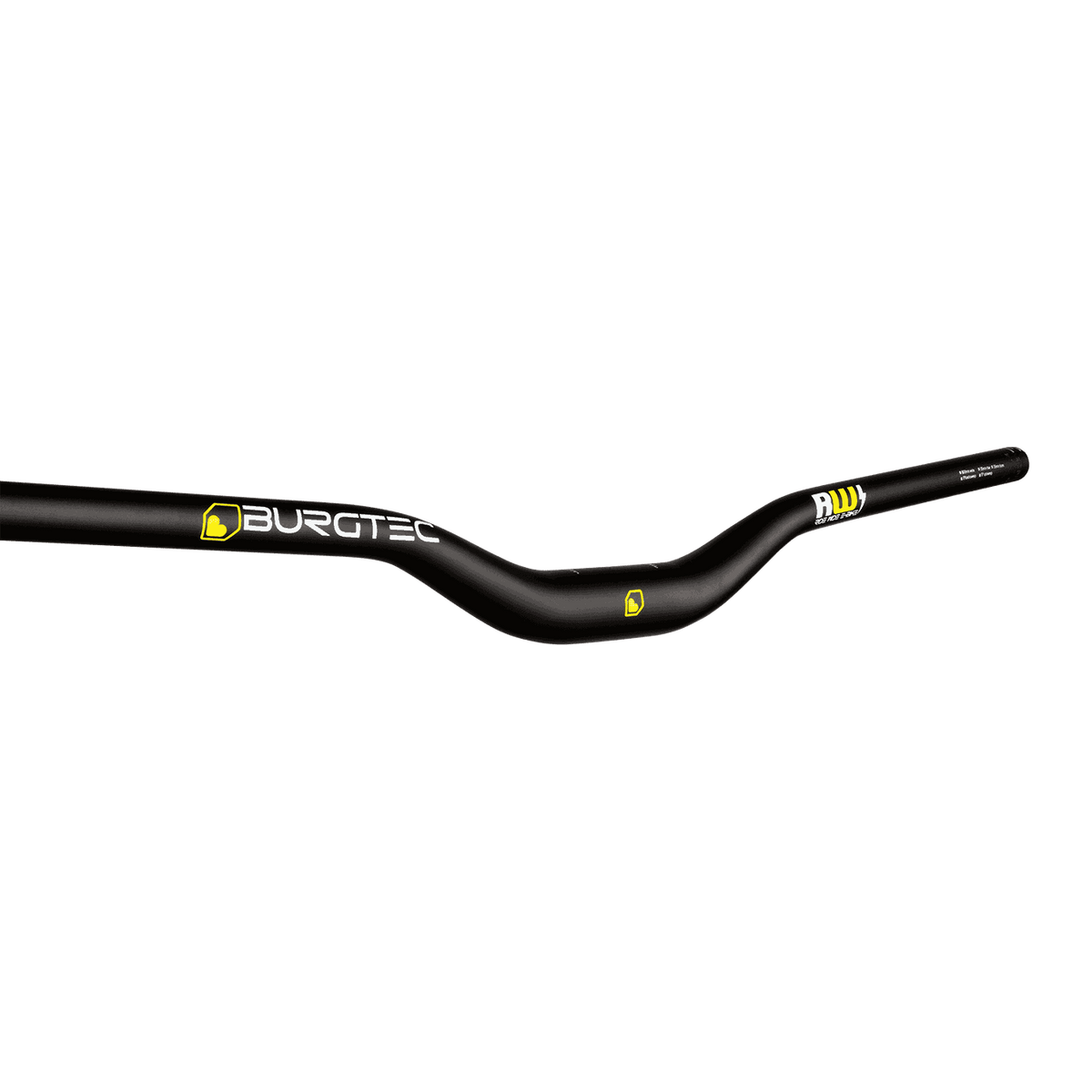Burgtec Ride Wide E-Bike alloy handlebars 800mm, designed for strength and stability in electric bike performance.
