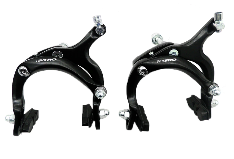 Tektro 810C Hex Nut Fitting Dual Pivot 61 - 81 mm Brakeset In Silver or Black