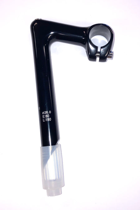 Zenith Quill Stem 180mm Post 25.4mm Handlebar Diameter Size 80mm In Black Or Silver