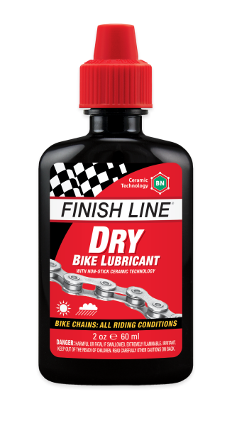 Finish Line Dry Chain Lube With Non Stick Ceramic Tech - Drip Bottle All Sizes