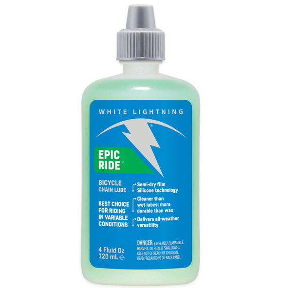 White Lightning Epic Ride Bicycle Semi-Dry Chain Lube All Sizes