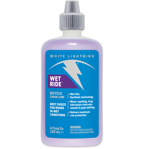 White Lightning Wet Ride Bicycle Chain Lube All Sizes