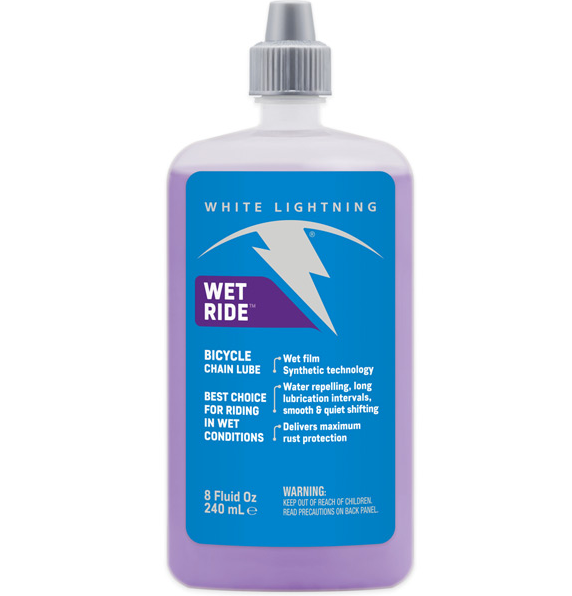 White Lightning Wet Ride Bicycle Chain Lube All Sizes