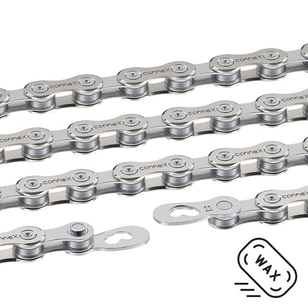 Connex 11WAX 11 Speed Hot Wax Treated Nickel Plated MTB Road Bicycle Chain