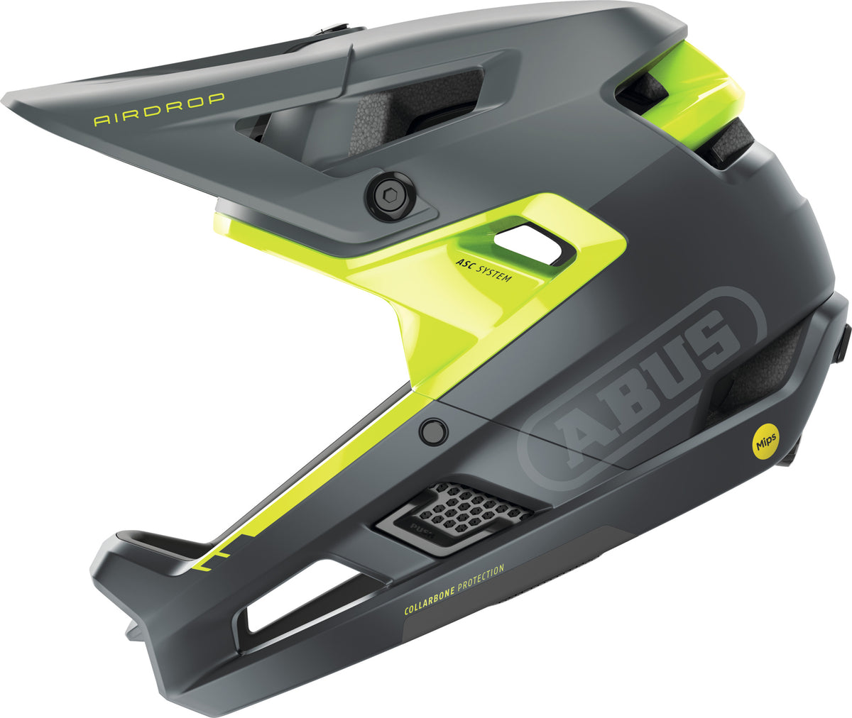 ABUS AirDrop MIPS MTB Full Face Elite Helmet | Concrete Grey