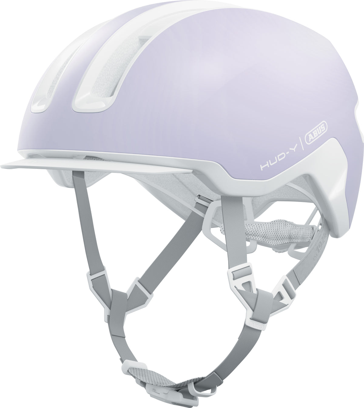 ABUS Hud-Y Pure Urban Helmet With Rear LED Light in Lavender