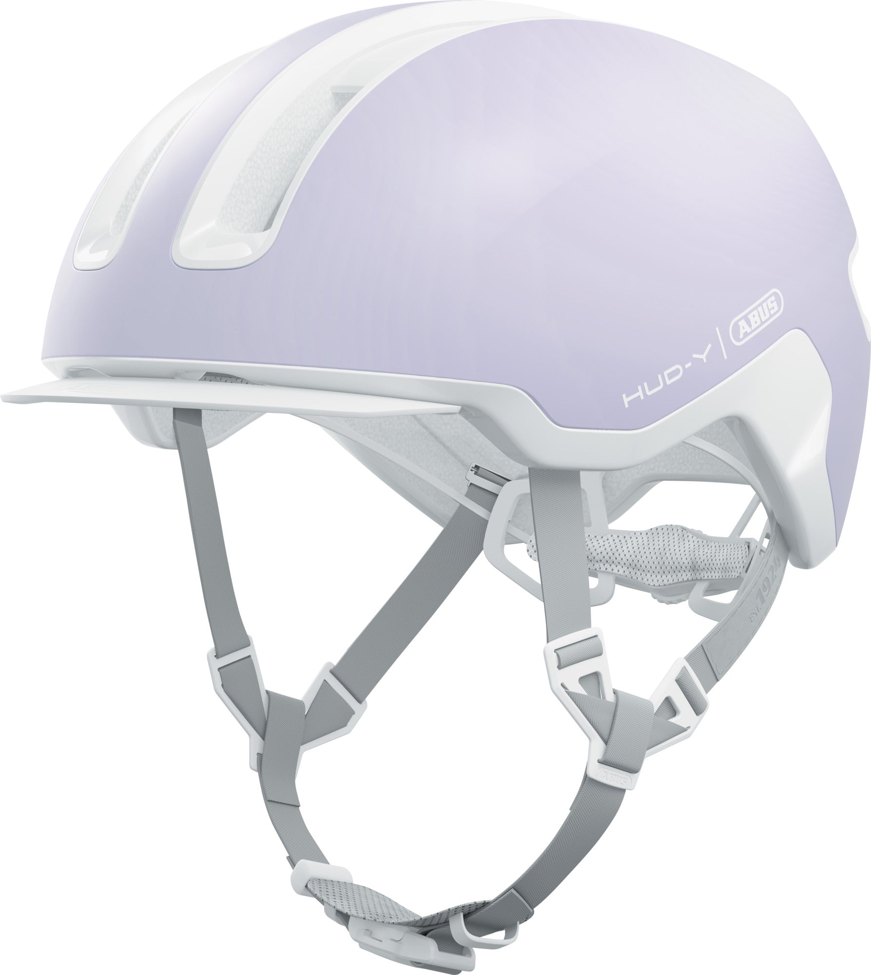 ABUS Hud-Y Pure Urban Helmet With Rear LED Light in Lavender