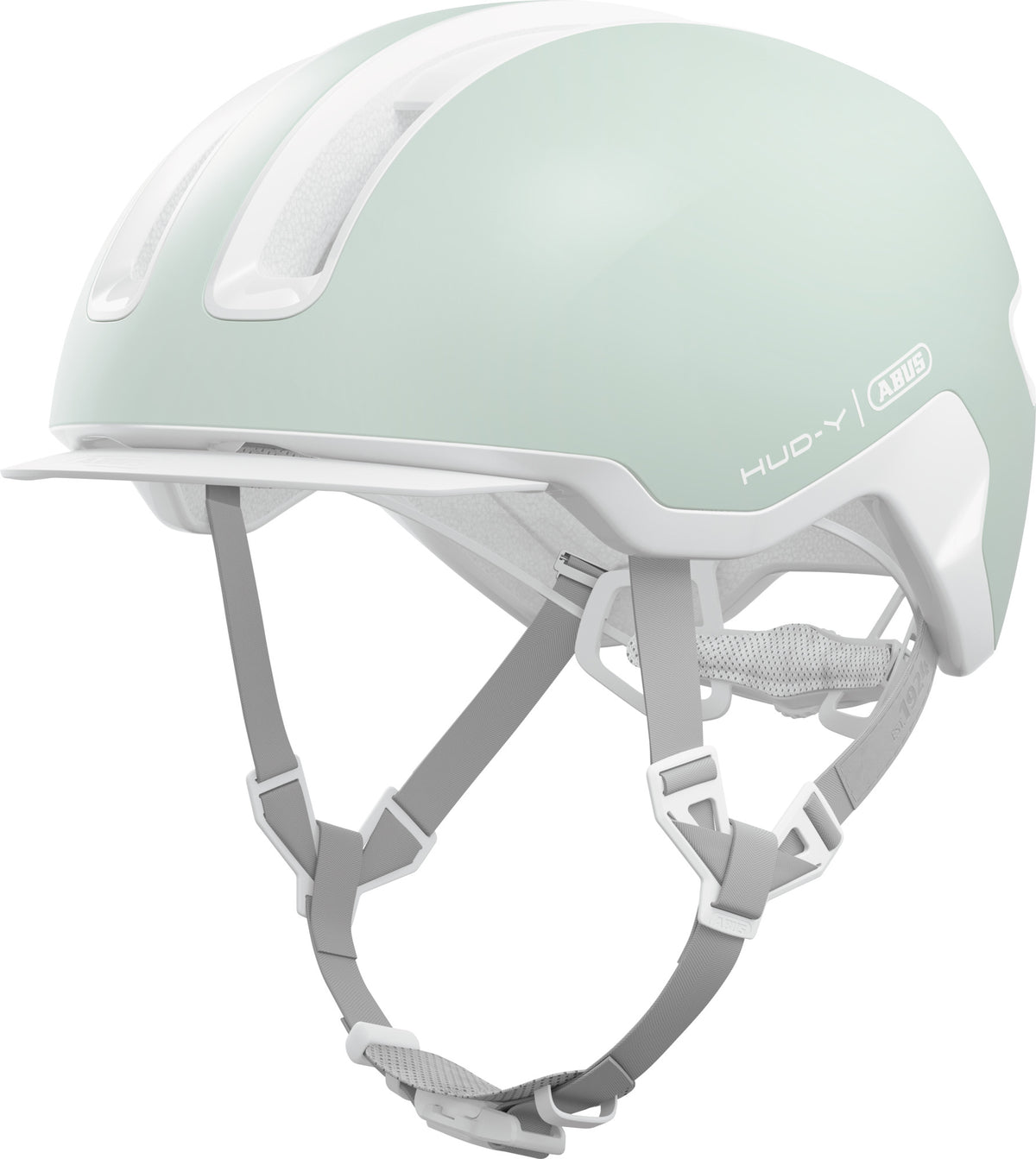 ABUS Hud-Y Pure Urban Helmet With Rear LED Light in Mint