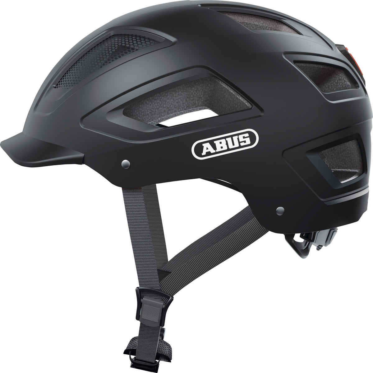 ABUS Hyban 2.0 Urban Helmet With Rear LED Light in Velvet Black