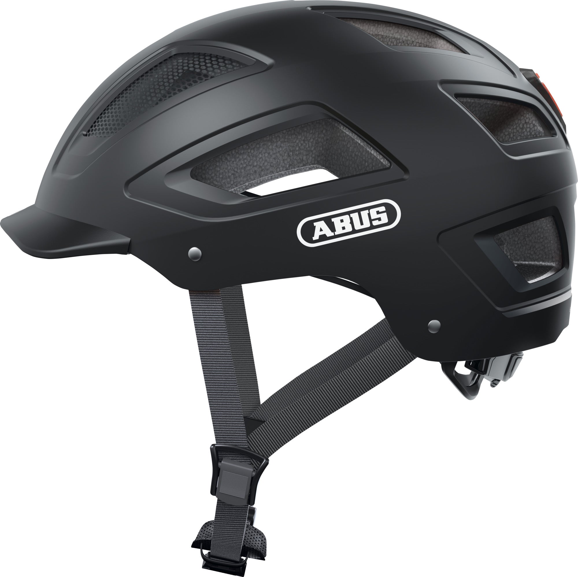 ABUS Hyban 2.0 Urban Helmet With Rear LED Light in Velvet Black