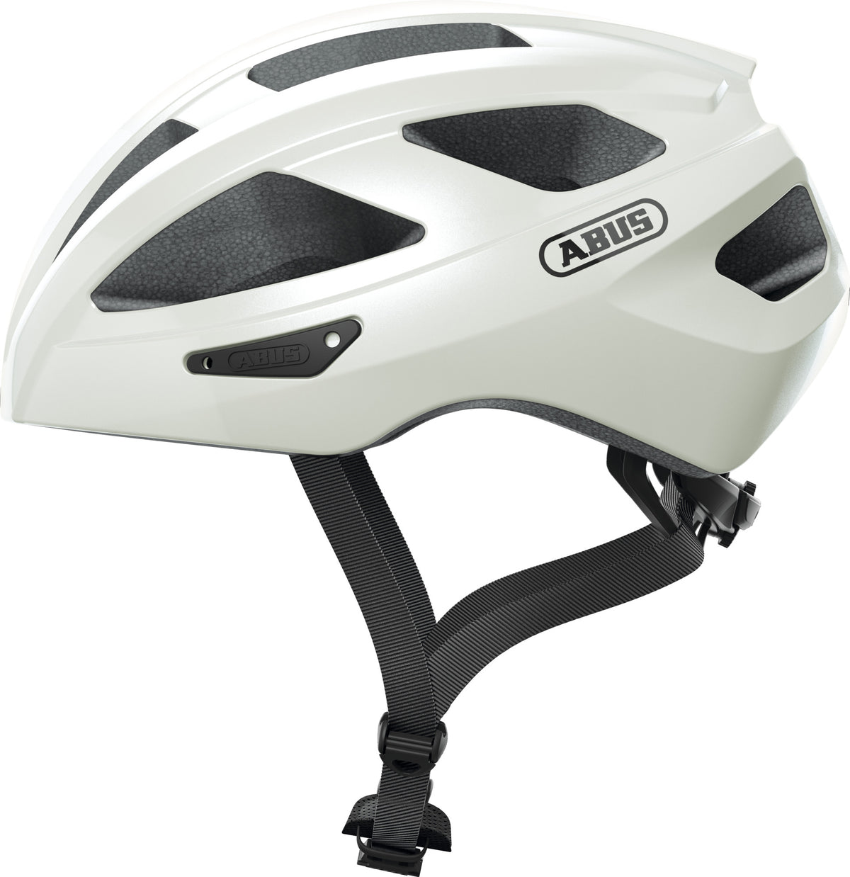 ABUS Macator Road Bicycle Helmet in Pearl White