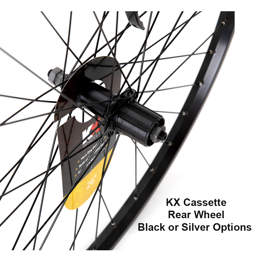 KX MTB 26" Singlewall Q/R Rim Brake Wheel Black Or Silver
