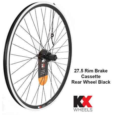 KX MTB 27.5" 650B Doublewall Q/R Rim Brake Wheel In Black