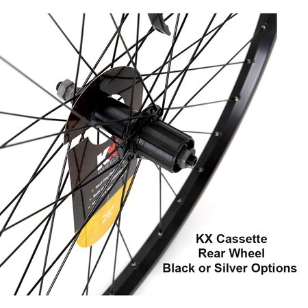 KX MTB 26" Doublewall Q/R Rim Brake Wheel Black Or Silver