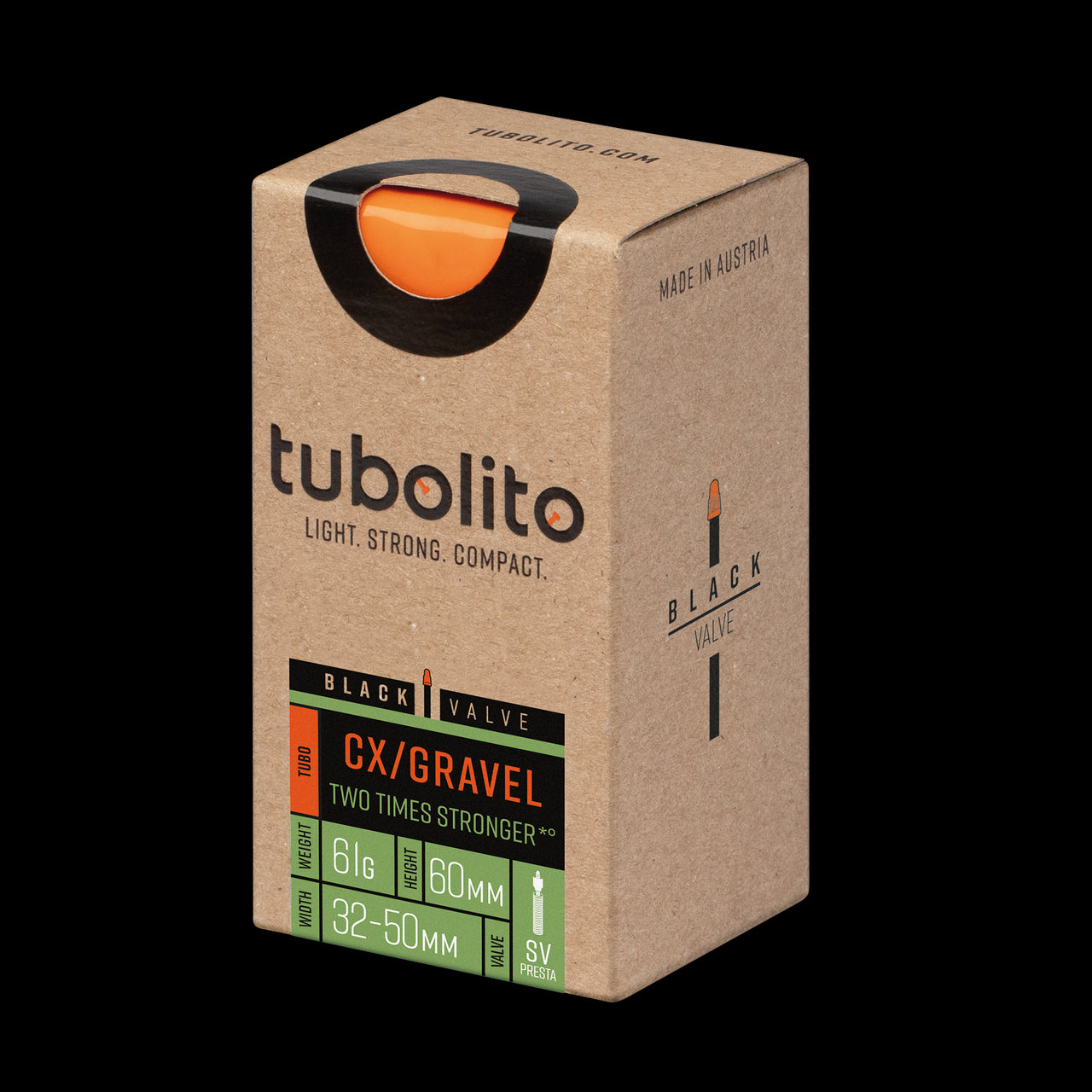 Tubolito Tubo CX Gravel 700C/29"/27.5" 32-50mm Presta Valve Black Inner Tube