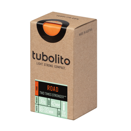 Tubolito Tubo 700C Road 700 x 18-32mm Presta Valve in Orange Inner Tube
